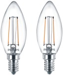 Philips Lighting LED EEK A++ (A++ - E) E14 Kerzenform 2 W = 25 W Warmweiß (Ø x L) 35 mm x 97 mm Filament 2 St.