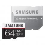 SAMSUNG PRO+ Micro-SDXC, 95 Mbit/s, 64 GB Class 10 Speicherkarte