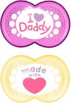 MAM Original Silikon I love Daddy 6-16 girl, 6 Doppelpacks